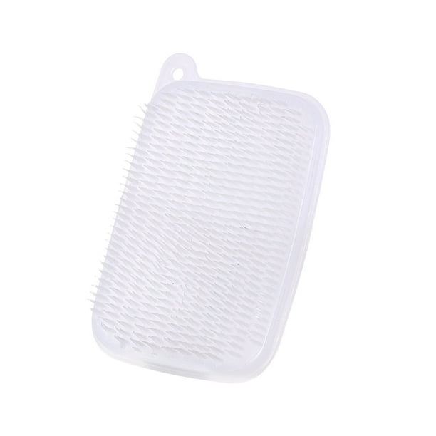 Cepillo de plástico flexible para fregar verduras - Material PE, diseño plegable y uso versátil - Limpia verduras/frutas/platos con ojal para colgar en la cocina
