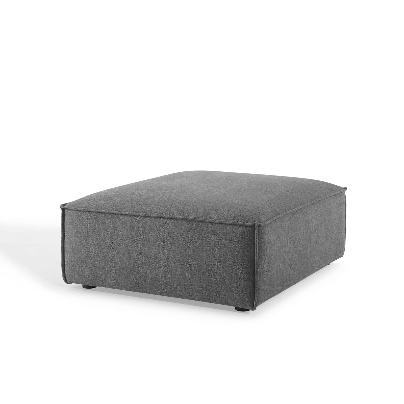Accent Chair Ottoman, Fabric, Dark Grey Gray, Modern Contemporary Urban