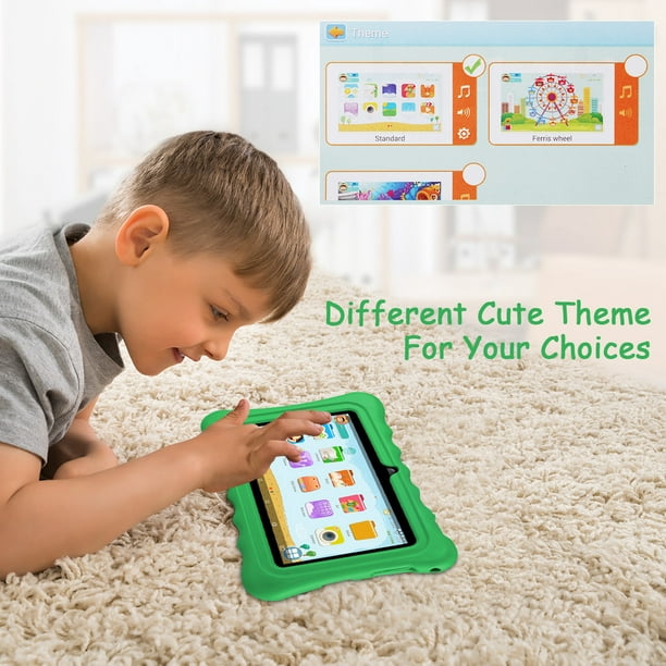 Tablette pour enfants, tablettes Android 7.1 avec écran 7 1G RAM 8 Go ROM  Portable Coque en silicone à l'épreuve des enfants Béquille disponible pour  les enfants 