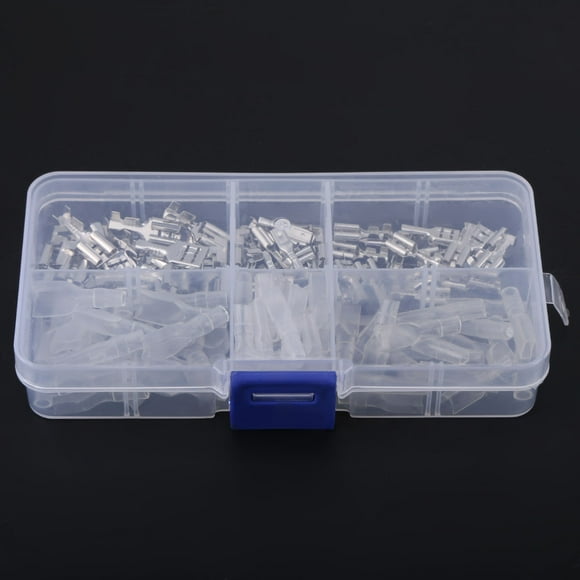 Female Spade Connector Female Crimp Connector Quick Disconnect Terminal 2.8/4.8/6.3mm Crimp Terminal Female Blade Spade Connectors And Transparent Sleeves