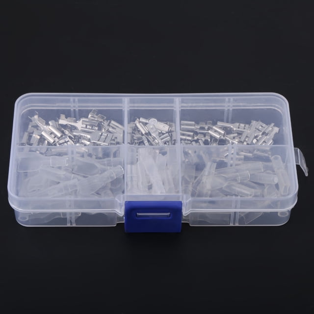 Female Spade Connector Female Crimp Connector Quick Disconnect Terminal 2.8/4.8/6.3mm Crimp Terminal Female Blade Spade Connectors And Transparent Sleeves