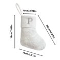 thumbnail image 3 of Lilixerw 7.08 inch Initial Monogram Christmas Stocking,White Personalized Christmas Stockings for Holiday Christmas Tree Ornament Fireplace Decor(P), 3 of 6