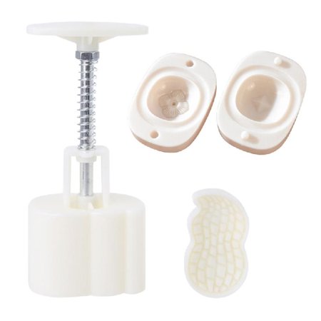 

Peanut Shape Moon Cake Mould Hand Pressure Cookie Cutter Smooth Enjoy Fun Home