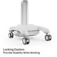 thumbnail image 5 of Luxor Vital Power Healthcare Workstation Cart, Freestanding, 5 of 9
