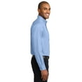 thumbnail image 3 of Port Authority Tall Long Sleeve Easy Care Shirt. TLS608, Light Blue/ Light Stone, 3XLT, 3 of 6