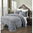 thumbnail image 3 of Better Trends Chenille Bedspread For King Size Bed 100% Cotton Medallion Design Lightweight Bedspread for all Season 120" x 110" Heirloom Collection (Gray), 3 of 5