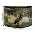 thumbnail image 7 of Vintage Bamboo Lampshade Retro Printed Drum Chandelier Lampshade Lamp Cover Light Cover Replaceable for Pendant Floor Light Ceiling, 7 of 7