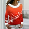 thumbnail image 6 of Craaazy Women's Christmas Shirts Long Sleeve Crew Neck Christmas Graphic Tops Gifts, 6 of 8