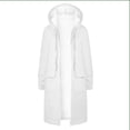 thumbnail image 7 of Smsaxvxz Women's Zip Up Hoodies Fall Fashion Solid Long Sleeve Sweatshirts Oversized Winter Cardigan Jacket Coat with Pocket White 2XL, 7 of 7