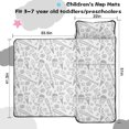thumbnail image 4 of Baseballs Popcorn White Pattern Teens Toddler Nap Mat with Pillow, Sleeping Mat Bag for Preschool Daycare 51"x22", 4 of 5