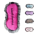 thumbnail image 4 of Embroidery Letters Cover Lightweight Lace Shade Blindfold Sleeping Aid Eye Mask, 4 of 10