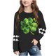 thumbnail image 1 of Blusas y camisas de manga larga con cuello redondo, moda del Día de San Patricio, blusa informal con estampado bonito de manga larga para niños y niñas., 1 of 5
