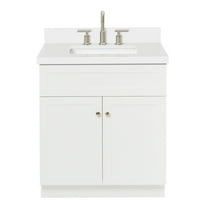 Ariel Hamlet 31 In. Rectangle Sink Vanity With White Quartz Countertop In White