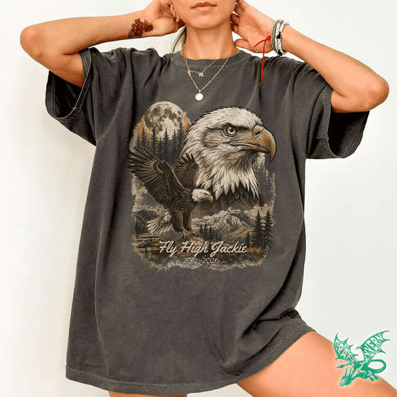 Jackie The Bald Eagle RIP Shirt, Fly High Jackie, Big Bear Bald Eagles, Viral Nest Cam Eagles, Eagle Lover California Wildlife Tshirt 2026