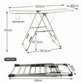 thumbnail image 1 of Étendoir à Linge Pliant Style Moderne Simple - Acier Inoxydable Résistant à la Rouille, Sans Installation, Design Gain de Place pour Maison et Balcon, Abordable 50-60 Yuans (TTG Gris, Modèle), 1 of 6