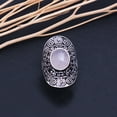 thumbnail image 2 of Natural Rose Quartz Gemstone Handmade 925 Sterling Silver Ring Size 6, 2 of 2