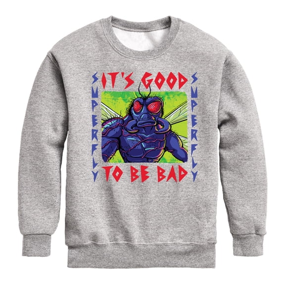 Teenage Mutant Ninja Turtles Mutant Mayhem - Superfly Good To Be Bad - Toddler & Youth Crewneck Fleece Sweatshirt