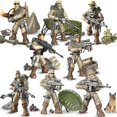 thumbnail image 5 of Soldados del equipo de policía especial de articulación movible, muñeco de juguete de 5cm, soldados ensamblados xj9904, juguetes militares, 5 of 5