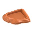 thumbnail image 1 of Comedero esquinero para reptiles, cuenco de agua multiusos para terrarios, tortugas, camaleones y serpientes semiacuáticas. Marrón claro, 1 of 8