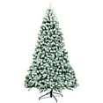 thumbnail image 5 of Gymax 7.5ft Prelit Snow Flocked Christmas Tree Hinged Pine Tree Holiday Decoration, 5 of 10