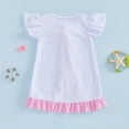 thumbnail image 5 of Splozh Kids Toddler Little Girl Swim Cover Up Baby Unisex Baby Beach Robe Cover Ups Short Sleeve Beach Dress Pink,3-4 Years, 5 of 6