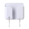 thumbnail image 1 of Estante Carga Pared Adhesivo Con Caja Almacenamiento Control Remoto Gancho (blanco), 1 of 9