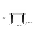thumbnail image 3 of White Faux Marble Topped Desk, 3 of 10