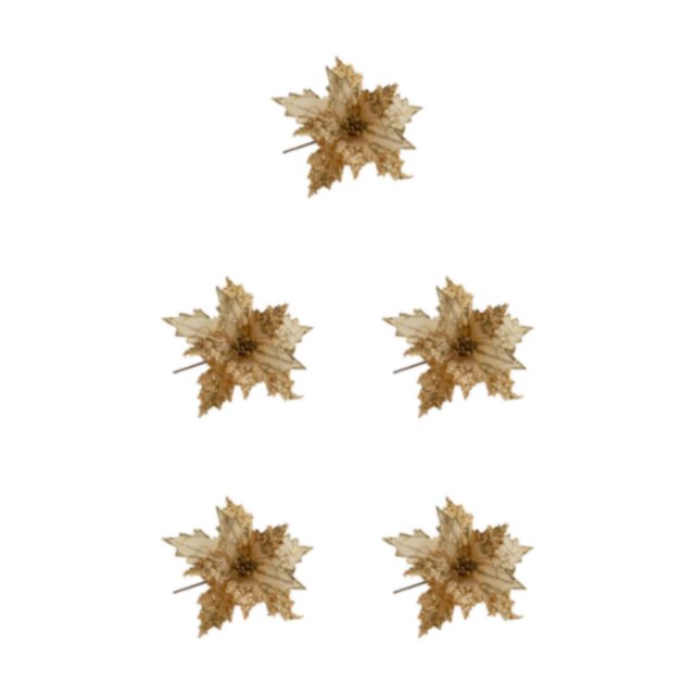 relayinert DIY Christmas Ornament Easy To For Beautiful Christmas Tree Premium Christmas Tree Decorations Gold 5Set