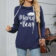 thumbnail image 6 of XIAOCHA Men's Mama Bear Print Hoodie Oversized Long Sleeve Hooded Pullover Top Soft Family Casual Hoodies, 6 of 8