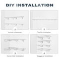 thumbnail image 2 of The Atlas 2-Pack 2x6 ft Garage Wall Shelves, 800lbs Heavy Duty Garage Shelving Wall Mounted, 24"x72" Metal Floating Shelf Storage Rack, White, 2 of 6