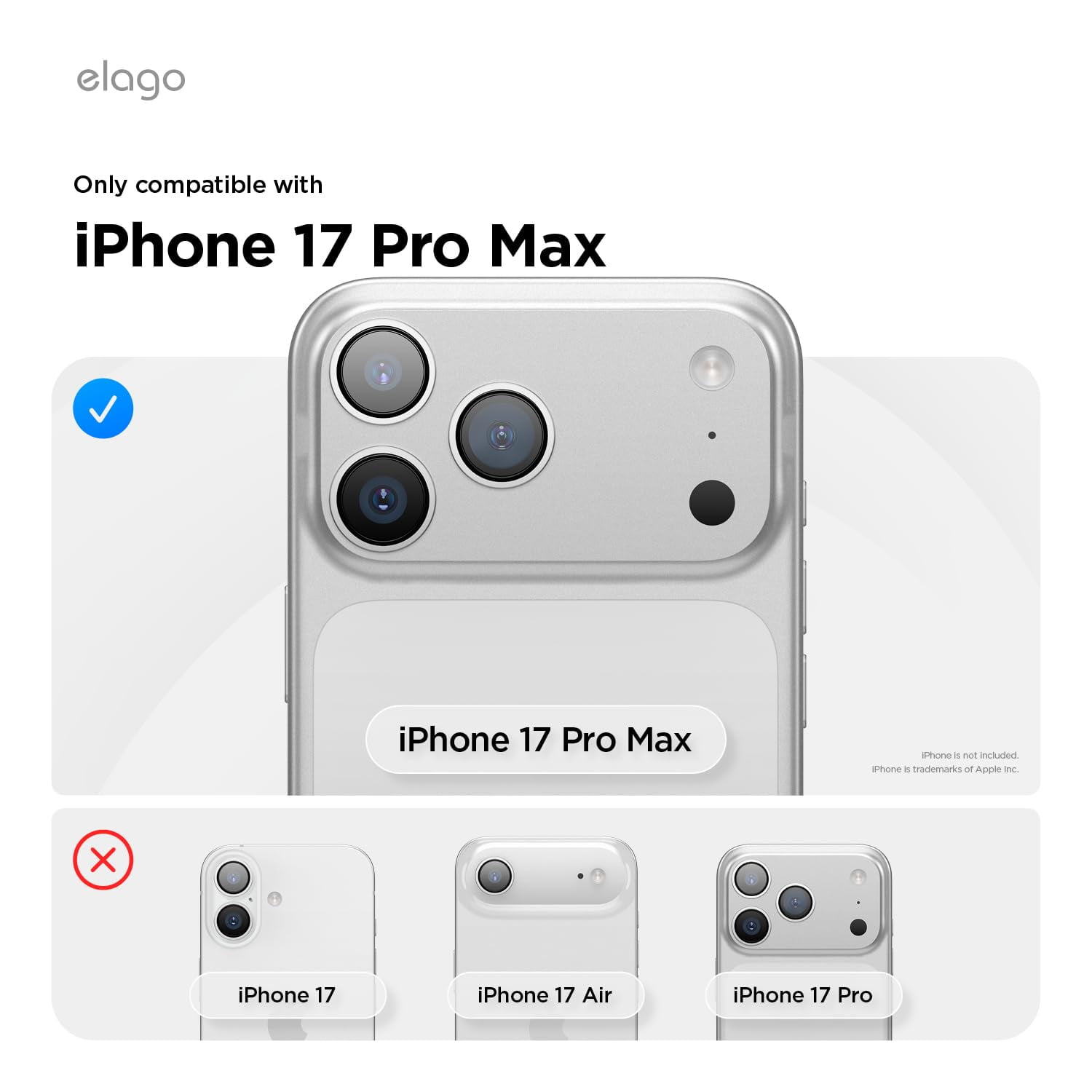 elago Magnetic Leather Case Compatible with iPhone 17 Pro Max Case, All MagSafe Accessories, 6.9 inch - Built-in Magnets, Durable Vegan Leather, Shockproof, Water-Resistant [Light Grey]