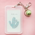 thumbnail image 4 of Soumake Card Holder Casual Tiny Bell Anti-magnetic Transparent Cartoon Unisex ID Card Key Chain Case Bag for Student, 4 of 8
