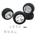 thumbnail image 1 of Juego de 4 ruedas y neumáticos para coche RC CUTICAT 1:12 1:14 Plata, 1 of 8