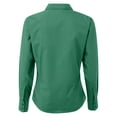 thumbnail image 2 of Premier - Camisa lisa de popelín de manga larga para mujer (Verde esmeralda), 2 of 2