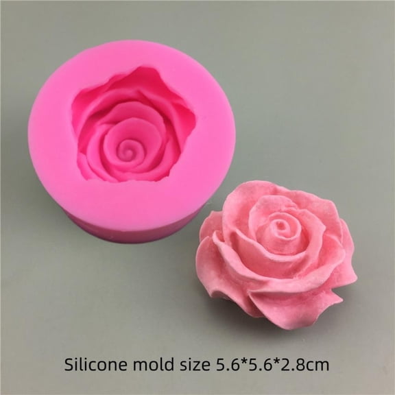 3D Rose Flower Silicone Mold Fondant Chocolate Soap Candle Resin Mould DIY Cake Decorating Tool 3 Sizes Available
