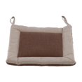 thumbnail image 2 of Coussin d'Assise en Lin Couleur Café Antidéformation Coussin de Chaise en Lin Multicouche avec Sangles Fixables, 2 of 6