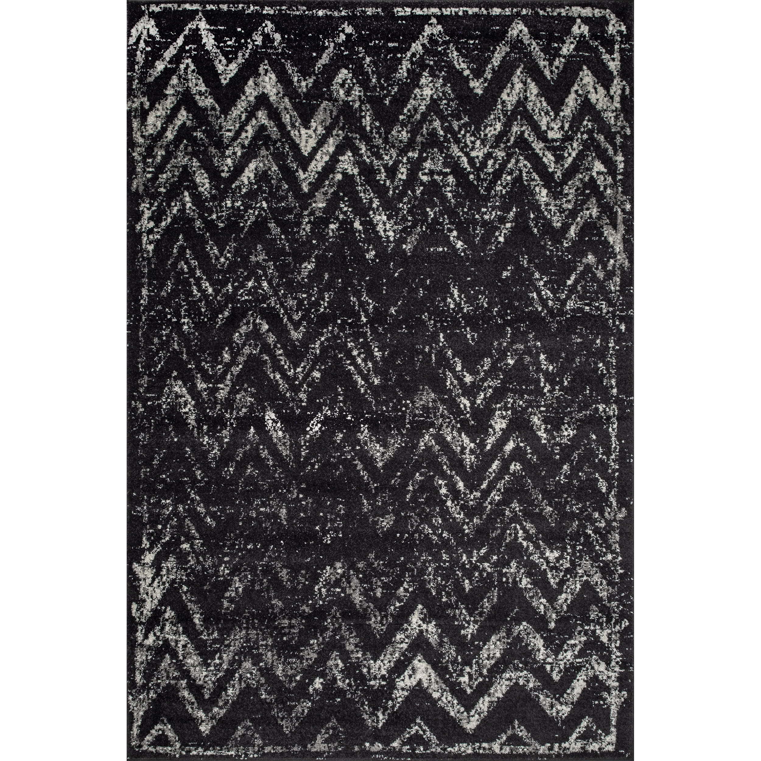 nuLOOM Loren Fading Chevrons Area Rug, 5' x 8', Black