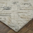 thumbnail image 3 of Feizy Anica Transitional Moroccan, Ivory/Gray/Black, 1'6" x 1'6" Swatch Easy Care Stain Resistant Bohemian & Eclectic Geometric Floor Rug for Living room Bedroom, 3 of 10