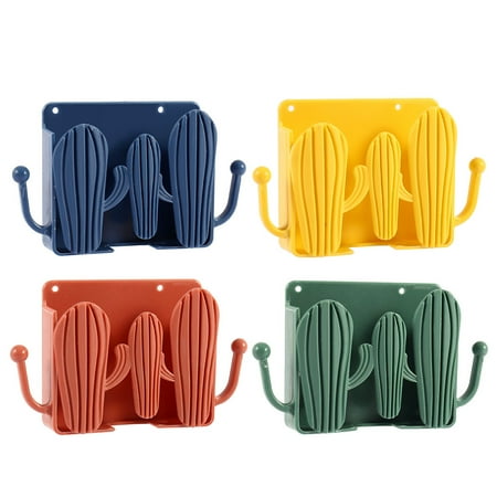 

Wall Mount Phone Holder 4Pcs Cactus-shaped Wall Mount Phone Holders for Living Room Wall Remote Controller Holder