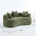thumbnail image 3 of Timbernest 67" Boneless Cloud Sofa, Curved Sofa With Deep Seat, Modern Chenille Modular Sofa for Small Space, Green, 3 of 9