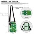 thumbnail image 6 of HELLHERO Cats Clover Adjustable Shoulder Strap Cross Body Purse Women Crossbody Bag with Double Deck for Messenger Bag, 6 of 7