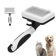 Petimi Dog Brush for Shedding and Grooming, Self Cleaning Pet Comb for Long /Short Haired Dogs, Cats