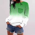 thumbnail image 2 of Kaemgyyd Crewneck Sweatshirts Women Lightweight Trendy Top Striped Long Sleeve Pullover Fashion Fall Outfits with Pockets, 2 of 7