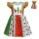 thumbnail image 1 of Grinch Clothes Toddler Girls Grinch Clothes Kids Children's Ball Dress Role Playing Set Dress Party Surprise Dress Girls' Attire Printed Short Sleeve Dress, 1 of 7