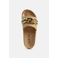 thumbnail image 4 of Miami Shot Bling Chain Strap Woven Slip On Flats, 4 of 10
