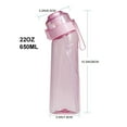 thumbnail image 3 of Smaksatt vattenflaska med 7 smakpods Air Water Up flaska Frostad svart 650ml Air Starter Up Set Vattenkopp för camping Sport Klar Svart Clear Black, 3 of 3