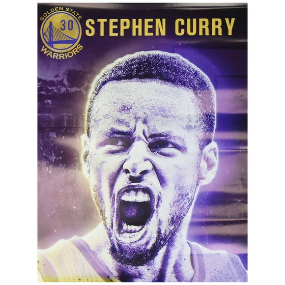 777 Tri-Seven Entertainment Stephen Curry Affiche Golden State Warriors Basketball Art Print, (18x24), Multicolore