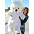 thumbnail image 2 of Giant White Teddy Bear 45 Inch Soft Wears Removable White Graduation Gown and Cap, 2 of 4
