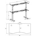 thumbnail image 6 of ApexDesk Elite Flex Series 60" Modern Metal and Wood Standing Desk in Black, 6 of 6
