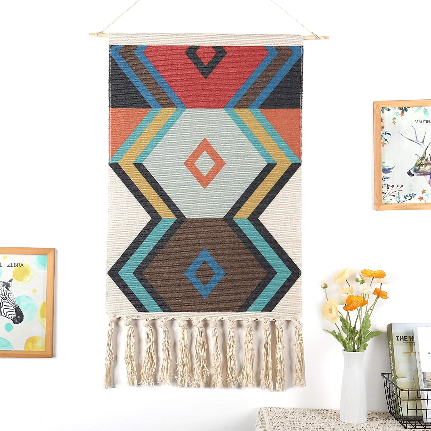 Maydear Macrame Woven Wall Hanging Tapestry Boho Chic Bohemian